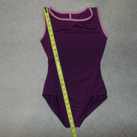 Crown Magenta Pink Snap Neck Leotard M - Picture 6 of 7